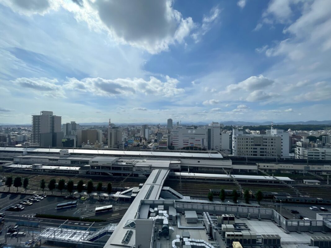 カンデオホテルズ宇都宮スカイスパからの眺め